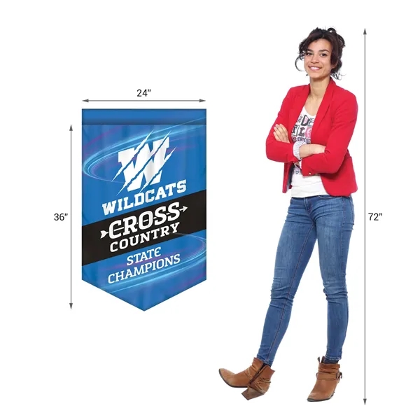 Full Color, Full Custom Sports Championship Banner Single Sided V-Cut... from ASI 80228 Quinn