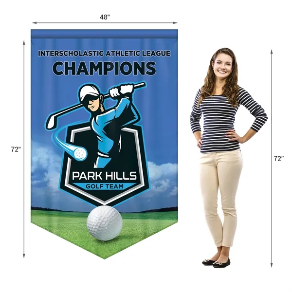 Full Color, Full Custom Sports Championship Banner Double Sided V-Cut... from ASI 80228 Quinn