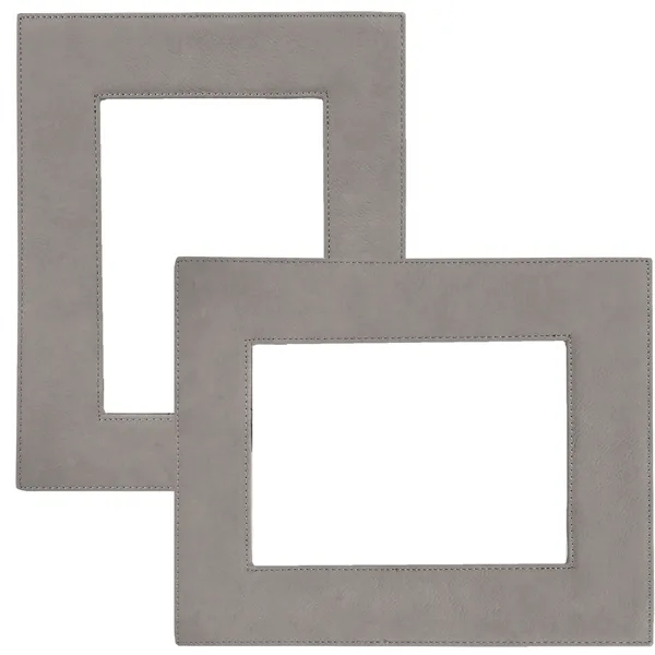 7 3/4" x 9 3/4" x 3/8" gray leatherette photo frame... from ASI 74601 Calico