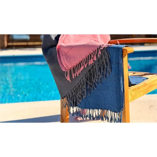 34x67 7.8 lb./doz. 100% Turkish Cotton peshtemal towel with fringes.... from ASI 79750 Pro Towels
