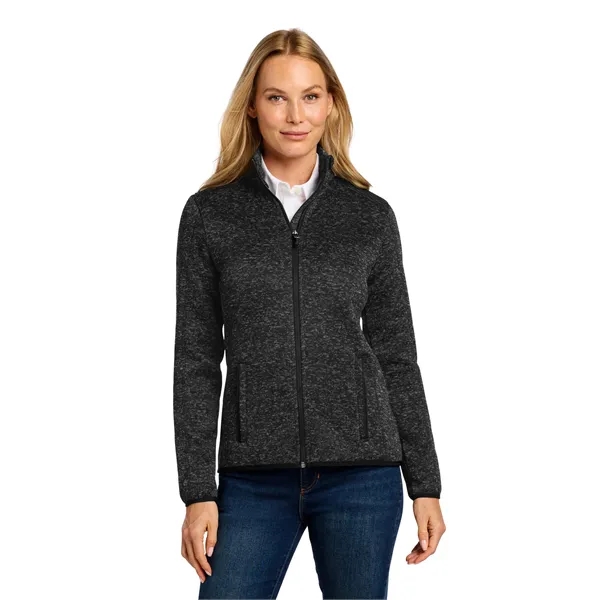 Port Authority Ladies Sweater Fleece Jacket.... from ASI 84863 SanMar