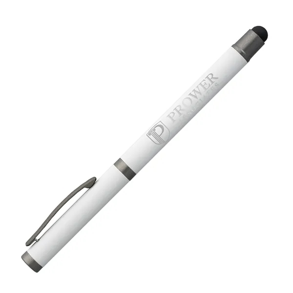 The Quebec Aluminum Metal Gel Pen with Stylus pairs modern style... from ASI 62088 IDProductsource