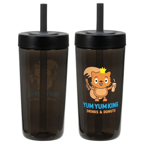 22 oz Recycled Polypropylene Tumbler with Silicone Straw... from ASI 36730 Ariel Premium Supply Inc