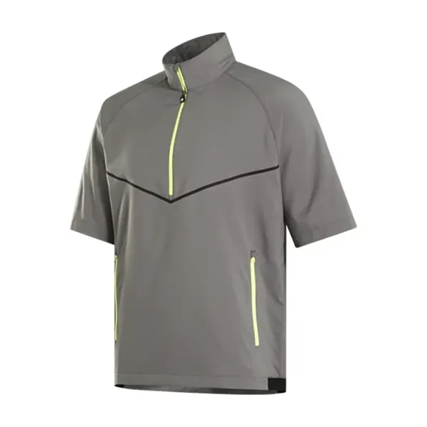 Men's Half-Zip Windshirt. Windproof Fabric, Water Repellent, 4-Way Stretch, Lower Side... from ASI 38120 Ball Pro / Diversified Quality Kitchenware / Branded Apparel Designs