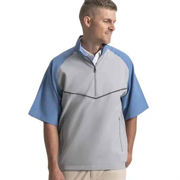Men's Half-Zip Windshirt. Windproof Fabric, Water Repellent, 4-Way Stretch, Lower Side... from ASI 38120 Ball Pro / Diversified Quality Kitchenware / Branded Apparel Designs
