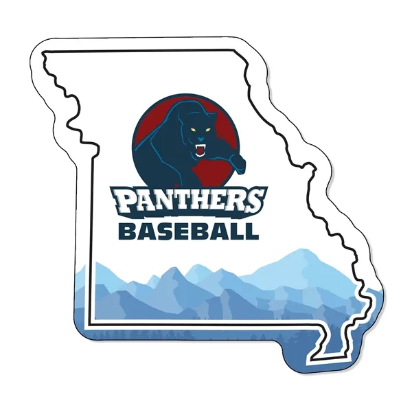 2.75"H x 2.91"W Missouri State non-toxic magnet with Customization options.... from ASI 54040 Fey Promo / Magna-Tel by Fey