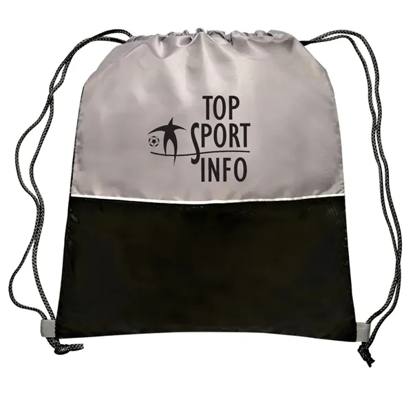 16.5" x 14.5" two-tone drawstring backpack with rope string straps.... from ASI 39552 BEL Promo