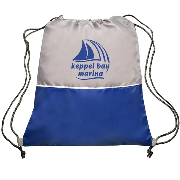 16.5" x 14.5" two-tone drawstring backpack with rope string straps.... from ASI 39552 BEL Promo