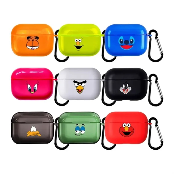 Shockproof TPU earbud case with carabiner plus full color UV imprint... from ASI 37218 Athena Promo (tm)