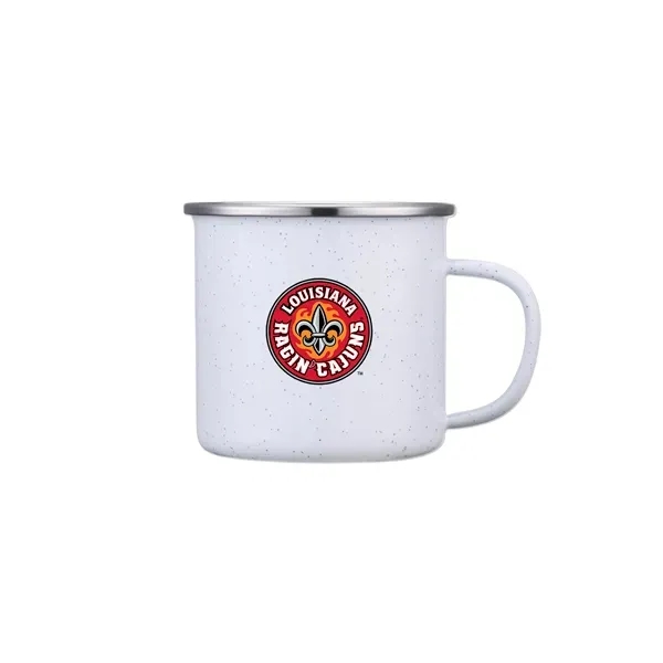 16 oz. enamel coated iron camping mug with stainless steel rim... from ASI 98360 WOWLine / WOWLine®
