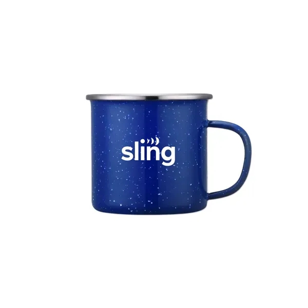 16 oz. enamel coated iron camping mug with stainless steel rim... from ASI 98360 WOWLine / WOWLine®