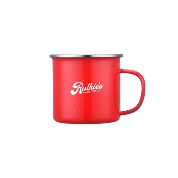 16 oz. enamel coated iron camping mug with stainless steel rim... from ASI 98360 WOWLine / WOWLine®