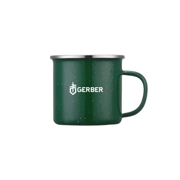 16 oz. enamel coated iron camping mug with stainless steel rim... from ASI 98360 WOWLine / WOWLine®