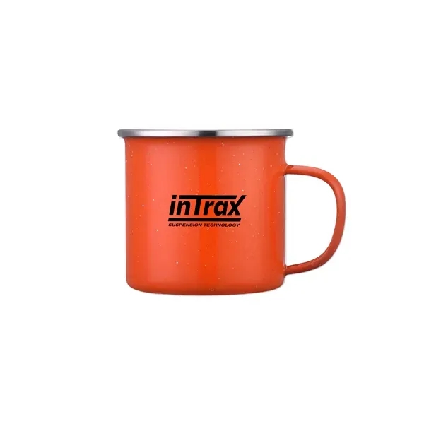 16 oz. enamel coated iron camping mug with stainless steel rim... from ASI 98360 WOWLine / WOWLine®