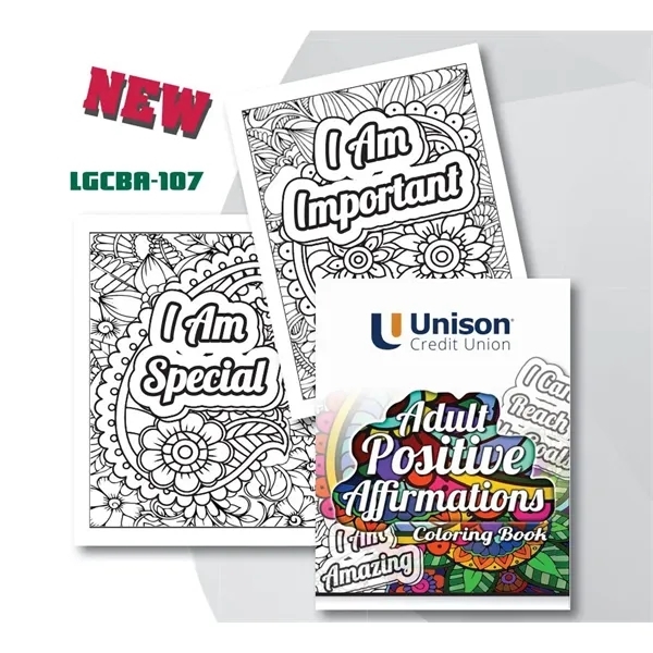 16 pages of positive adult affirmation themed coloring sheets printed on... from ASI 56080 Playing Cards On Demand
