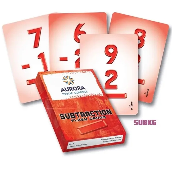 Practice facts, gain confidence, learn and have fun with these Subtraction... from ASI 56080 Playing Cards On Demand