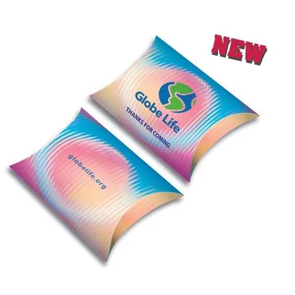 Two sizes of full color custom printed pillow boxes are imprinted... from ASI 56080 Playing Cards On Demand