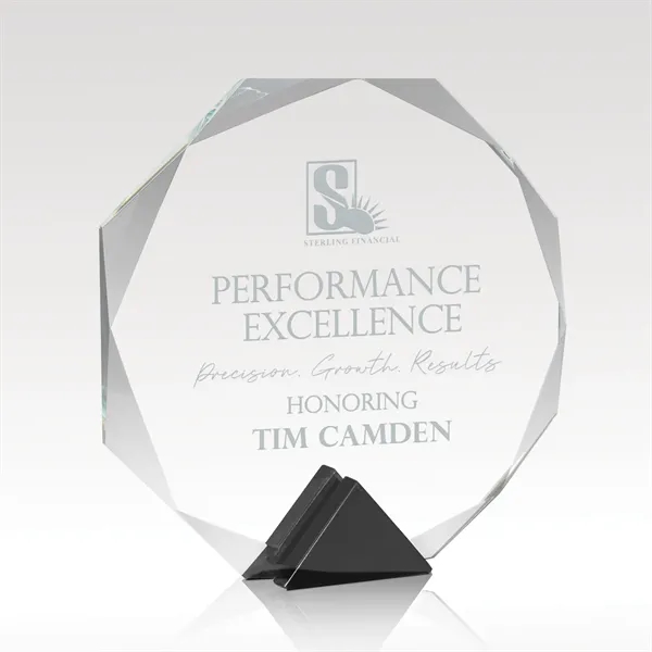 6" x 6" 1 1/4" award made of starphire glass with... from ASI 93986 Visions/Awardcraft / Visions Awards