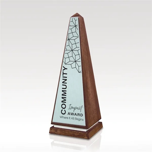 Award made of wood with metal accents.... from ASI 93986 Visions/Awardcraft / Visions Awards