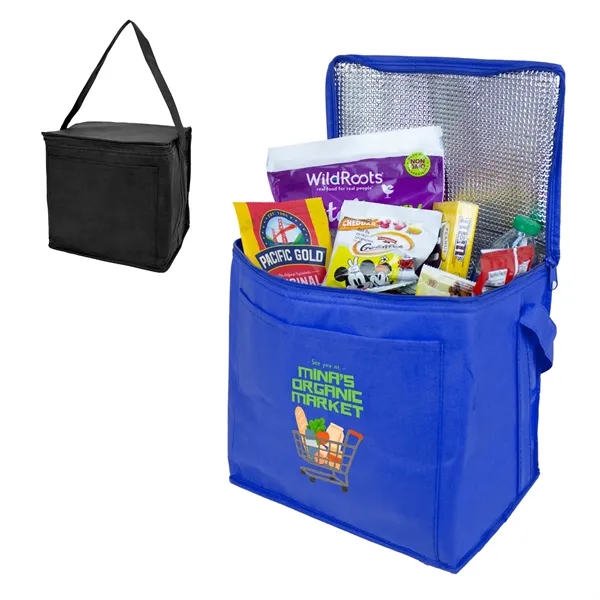 11" x 10" x 7" foil insulated cooler with zipper closure... from ASI 37980 Bagworld