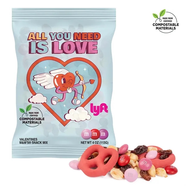 Item #CDFB-755-E 4oz ECO-Digibag, Valentines M&M Snack mix