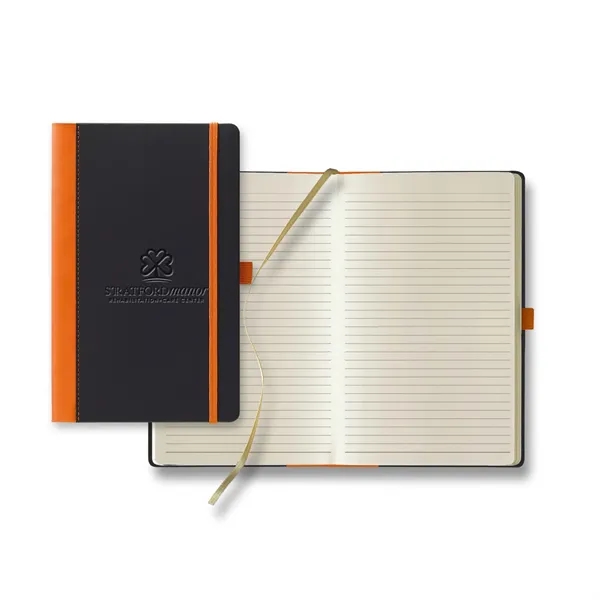 Journal with a colorful spine, elastic band closure, pen loop, back... from ASI 68507 The Magnet Group / Castelli