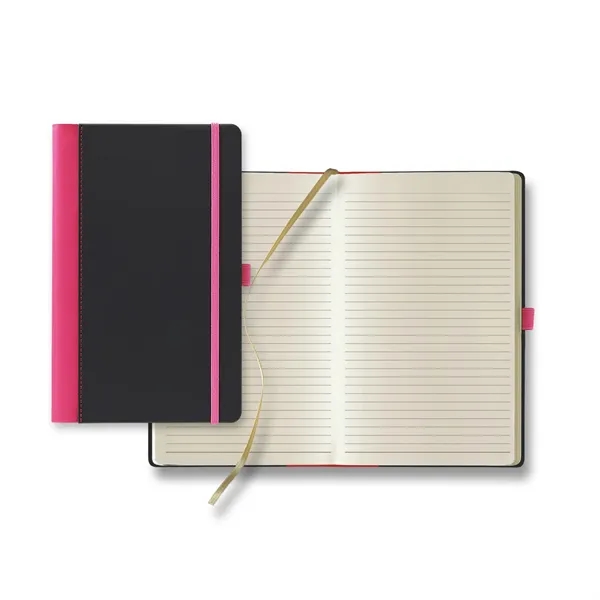 Journal with a colorful spine, elastic band closure, pen loop, back... from ASI 68507 The Magnet Group / Castelli