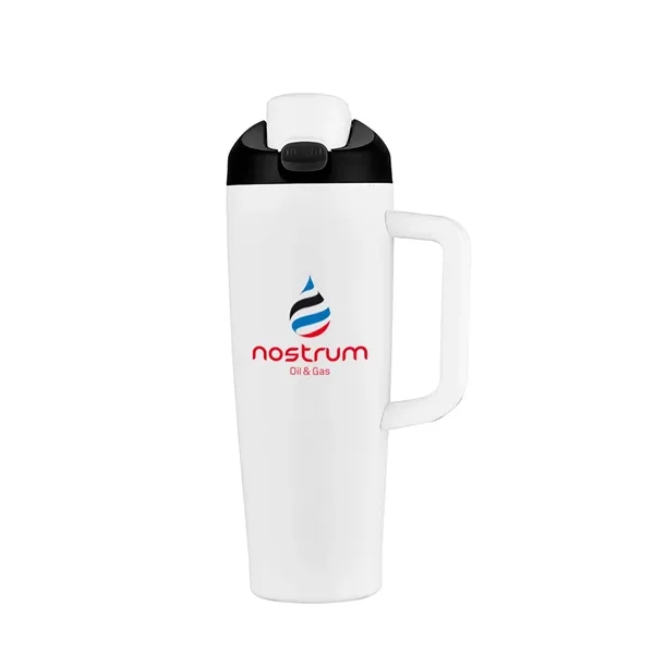 30 oz travel mug vacuum-sealed with powered finish and copper coating... from ASI 31517 Admart Products