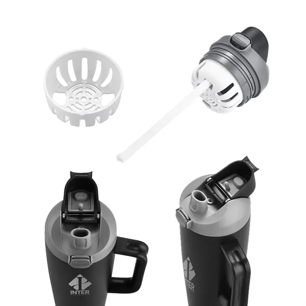 30 oz travel mug vacuum-sealed with powered finish and copper coating... from ASI 31517 Admart Products