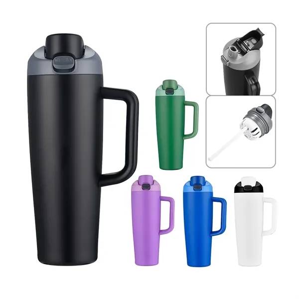 30 oz travel mug vacuum-sealed with powered finish and copper coating... from ASI 31517 Admart Products