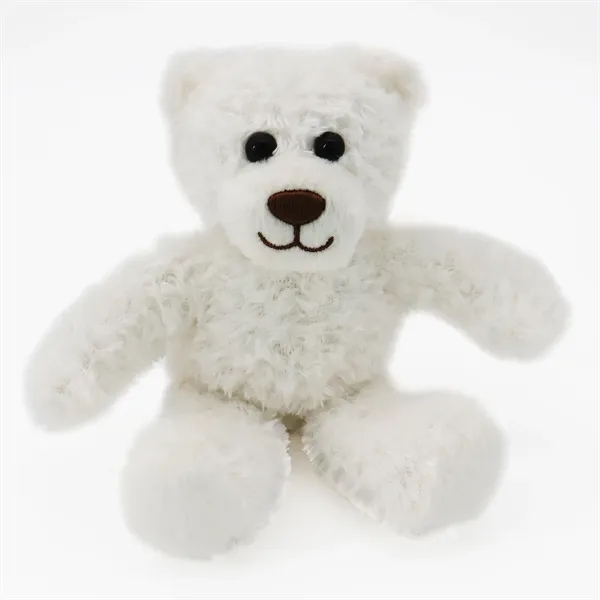Stuffed 8" animal pure white teddy bear with superbly soft fur.... from ASI 54100 Fields Manufacturing Inc / Animal Fair by Fields