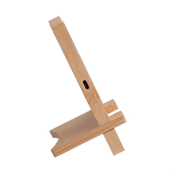 Backlit 15W Bamboo Wireless Charging Stand... from ASI 46755 Cosmo Promos