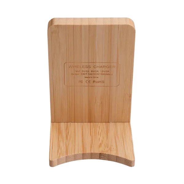 Backlit 15W Bamboo Wireless Charging Stand... from ASI 46755 Cosmo Promos