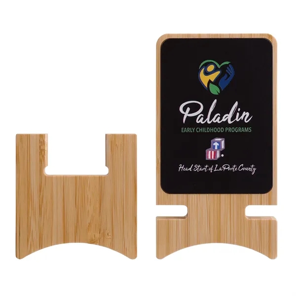 Backlit 15W Bamboo Wireless Charging Stand... from ASI 46755 Cosmo Promos