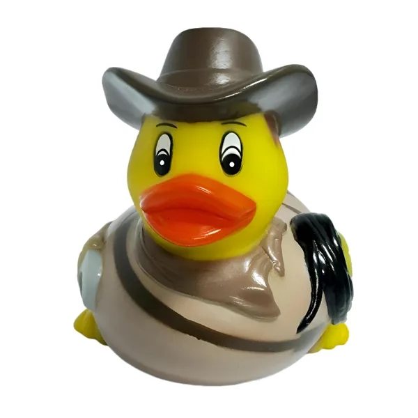 Rubber Mr. Jones Explorer Duck, weighted for floating. Features cowboy hat,... from ASI 31977 Adline Industries Inc