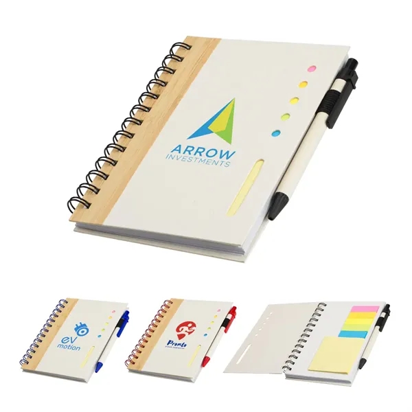 Spiral Notebook with Colorful Sticky Notes & Pen... from ASI 36730 Ariel Premium Supply Inc