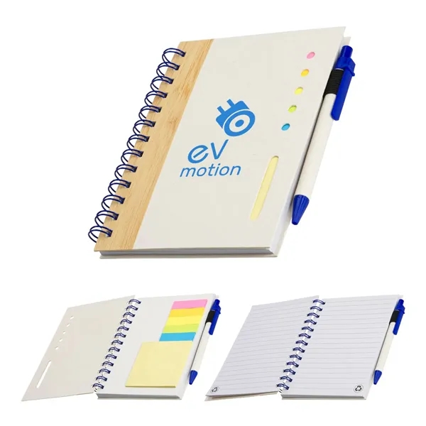 Spiral Notebook with Colorful Sticky Notes & Pen... from ASI 36730 Ariel Premium Supply Inc