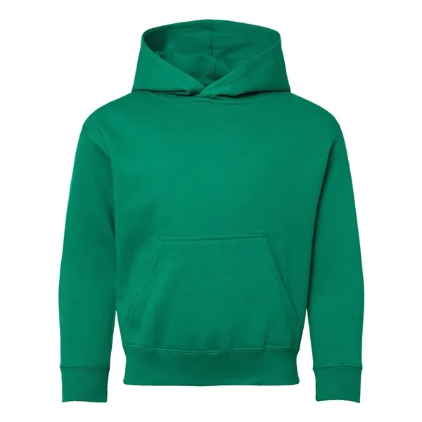 Youth pullover hooded sweatshirt made of 60/40 cotton/polyester fleece with coverstitched... from ASI 84358 S&S Activewear