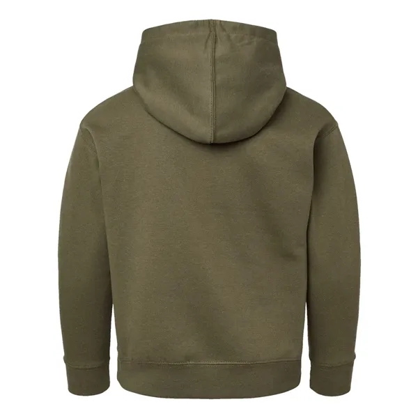 Youth pullover hooded sweatshirt made of 60/40 cotton/polyester fleece with coverstitched... from ASI 84358 S&S Activewear