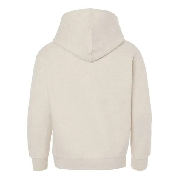 Youth pullover hooded sweatshirt made of 60/40 cotton/polyester fleece with coverstitched... from ASI 84358 S&S Activewear