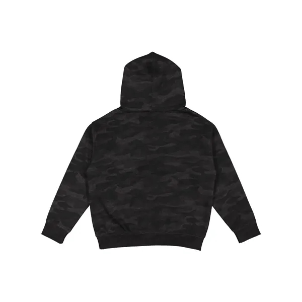 Youth pullover hooded sweatshirt made of 60/40 cotton/polyester fleece with coverstitched... from ASI 84358 S&S Activewear