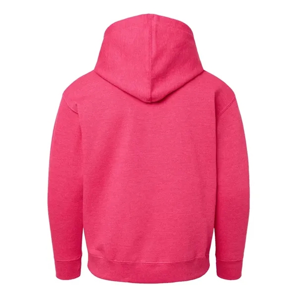 Youth pullover hooded sweatshirt made of 60/40 cotton/polyester fleece with coverstitched... from ASI 84358 S&S Activewear