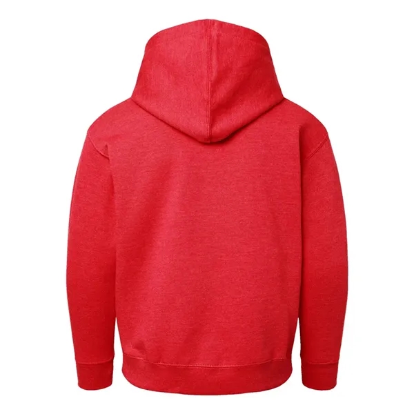 Youth pullover hooded sweatshirt made of 60/40 cotton/polyester fleece with coverstitched... from ASI 84358 S&S Activewear