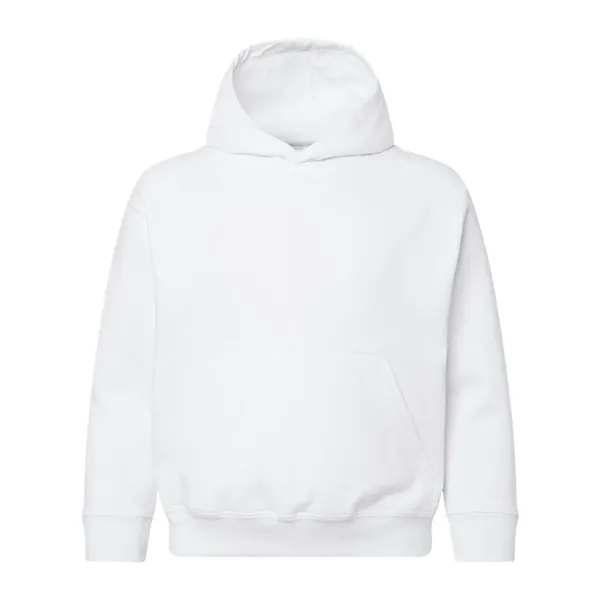 Youth pullover hooded sweatshirt made of 60/40 cotton/polyester fleece with coverstitched... from ASI 84358 S&S Activewear