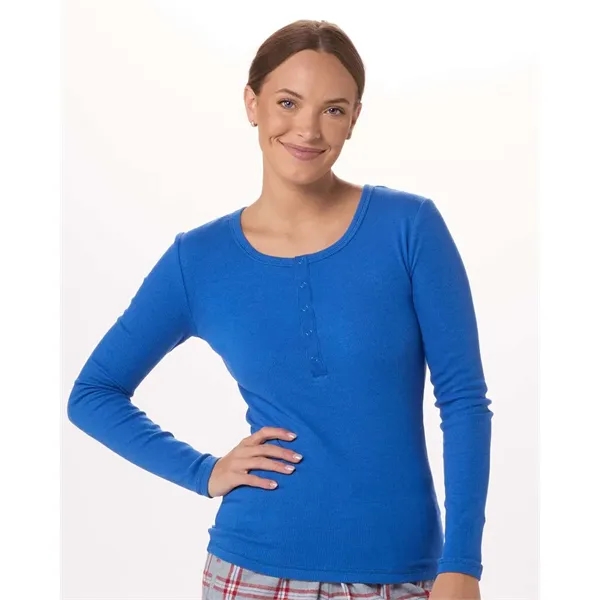 Boxercraft Women's Harper Long Sleeve Henley... from ASI 84358 S&S Activewear