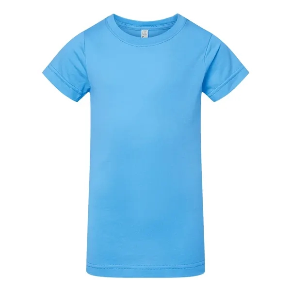Girls' longer length t-shirt with taped neck. Blank product.... from ASI 84358 S&S Activewear