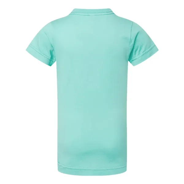 Girls' longer length t-shirt with taped neck. Blank product.... from ASI 84358 S&S Activewear