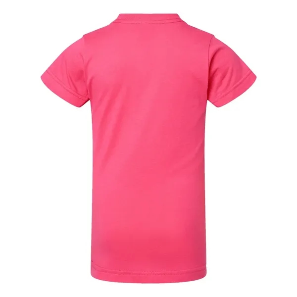 Girls' longer length t-shirt with taped neck. Blank product.... from ASI 84358 S&S Activewear