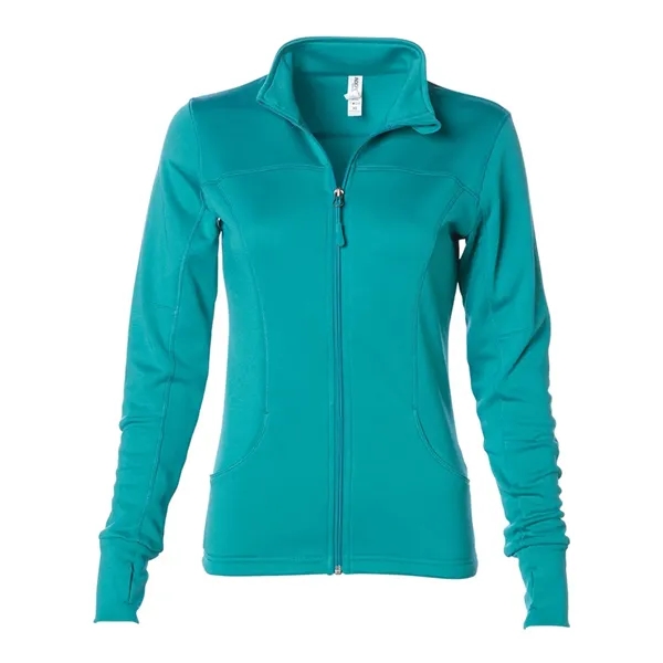 Women's Poly-Tech full-zip track jacket with an exposed coil zipper, hidden... from ASI 84358 S&S Activewear