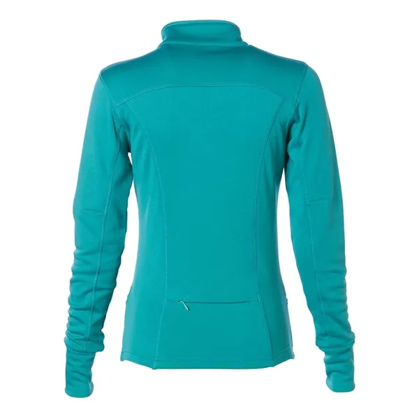 Women's Poly-Tech full-zip track jacket with an exposed coil zipper, hidden... from ASI 84358 S&S Activewear